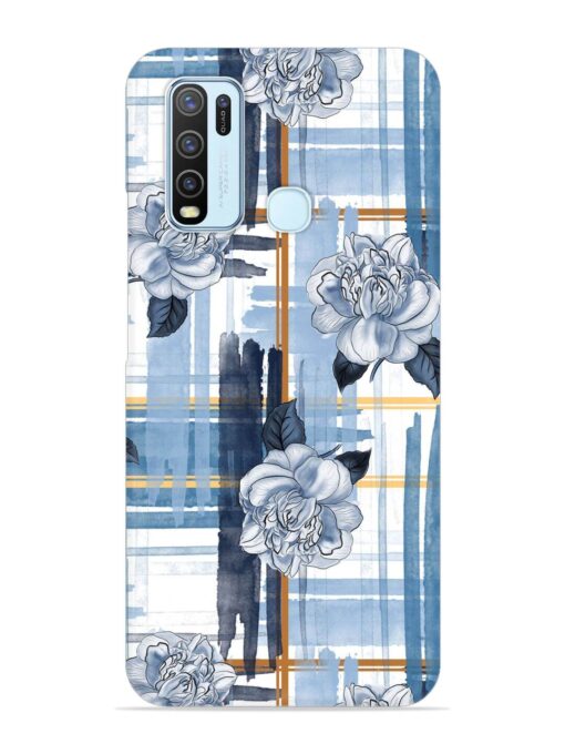 Watercolor Pattern Rose Snap Case for Vivo Y30 Zapvi