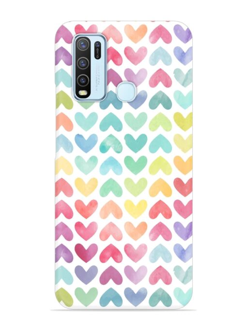 Seamless Colorful Watercolor Snap Case for Vivo Y30 Zapvi