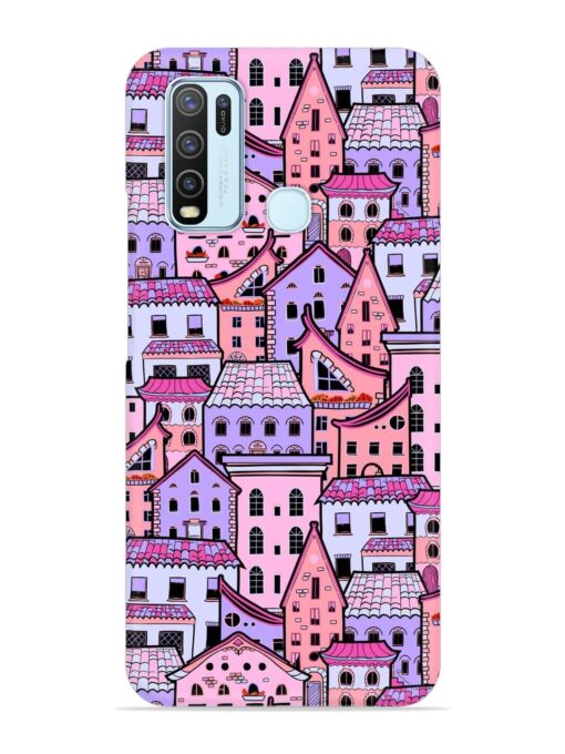 Seamless Pattern Houses Snap Case for Vivo Y30 Zapvi