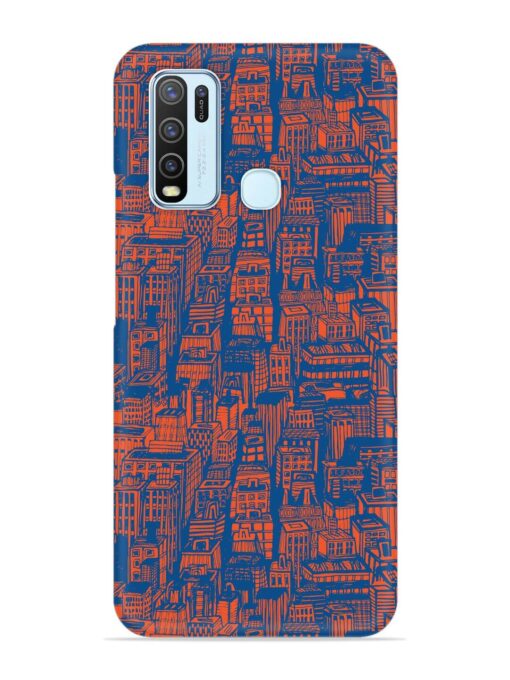 Hand Drawn Seamless Snap Case for Vivo Y30 Zapvi