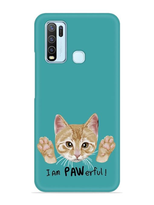 Typography Slogan Cat Snap Case for Vivo Y30 Zapvi