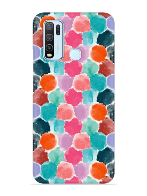 Colorful Seamless Pattern Snap Case for Vivo Y30 Zapvi