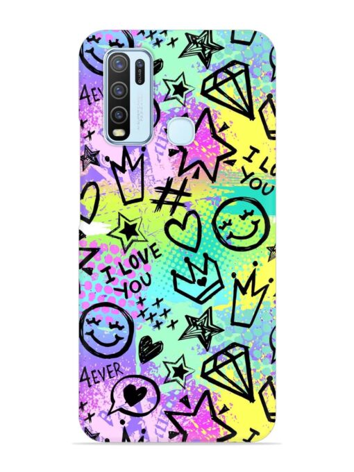 Bright Seamless Pattern Snap Case for Vivo Y30 Zapvi