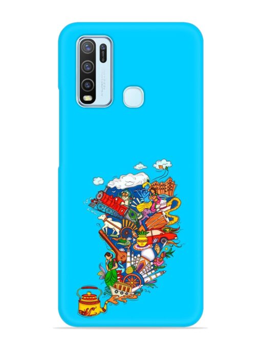 Vector Design Indian Snap Case for Vivo Y30 Zapvi