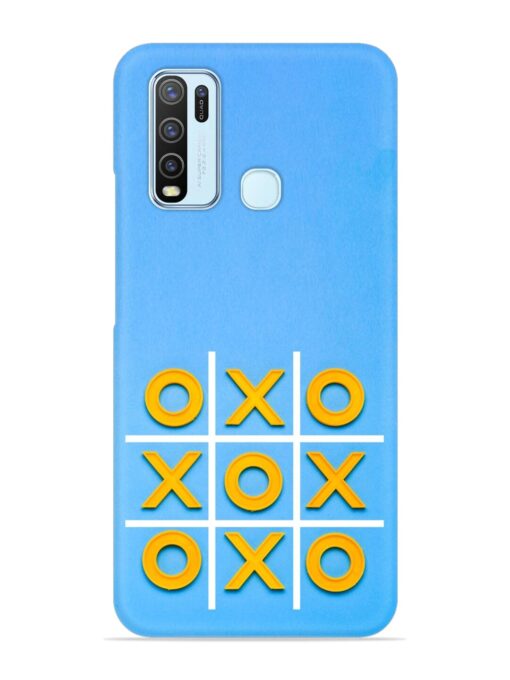 Yellow Plastic Crosses Snap Case for Vivo Y30 Zapvi