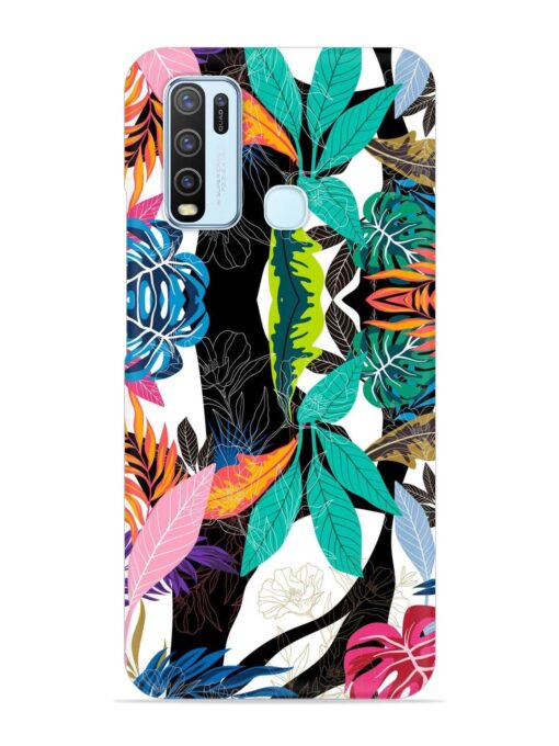 Floral Pattern Bright Snap Case for Vivo Y30 Zapvi