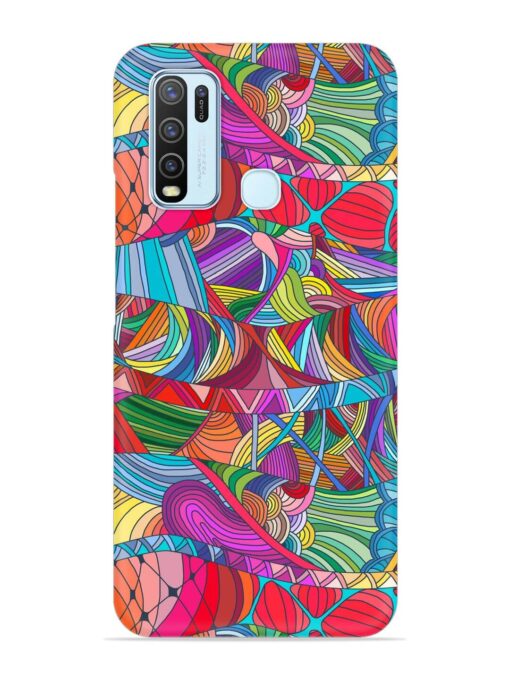 Seamless Patterns Hand Drawn Snap Case for Vivo Y30 Zapvi