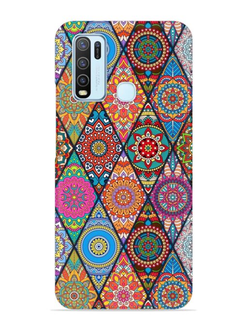 Seamless Tile Pattern Snap Case for Vivo Y30 Zapvi