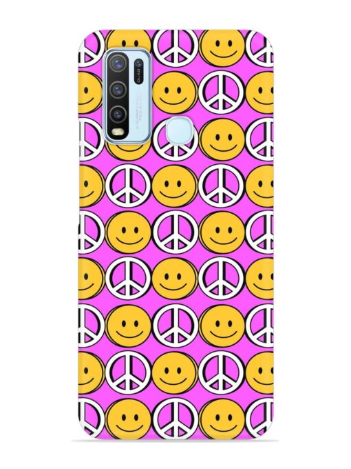 Smiley Face Peace Snap Case for Vivo Y30 Zapvi