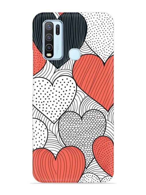 Girly Heart Seamless Snap Case for Vivo Y30 Zapvi