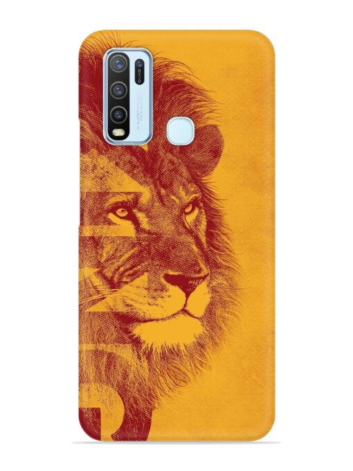 Gold Lion Crown Art Snap Case for Vivo Y30 Zapvi