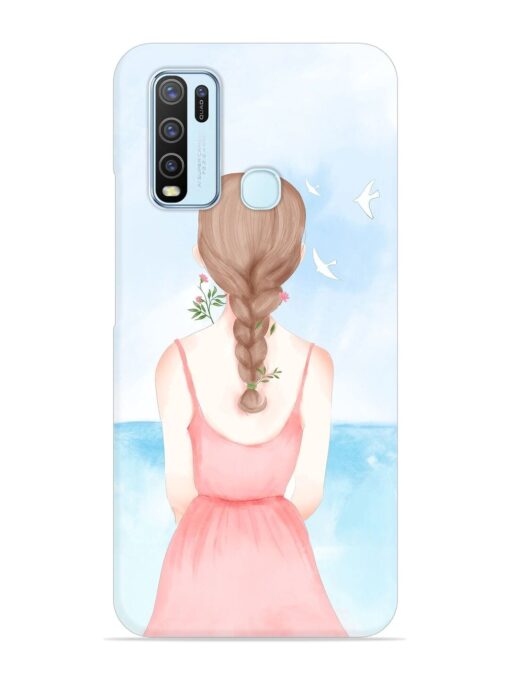 Watercolor Girl Vector Snap Case for Vivo Y30 Zapvi