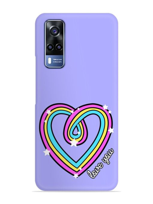 Colorful Rainbow Heart Snap Case for Vivo Y31