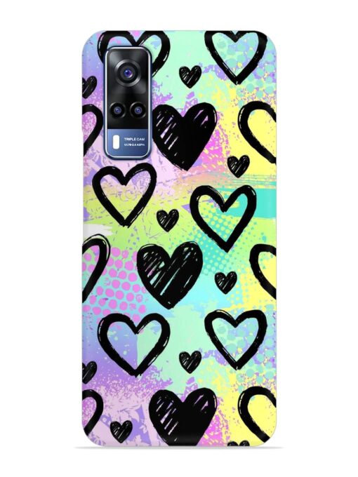 Bright Pattern Hearts Snap Case for Vivo Y31