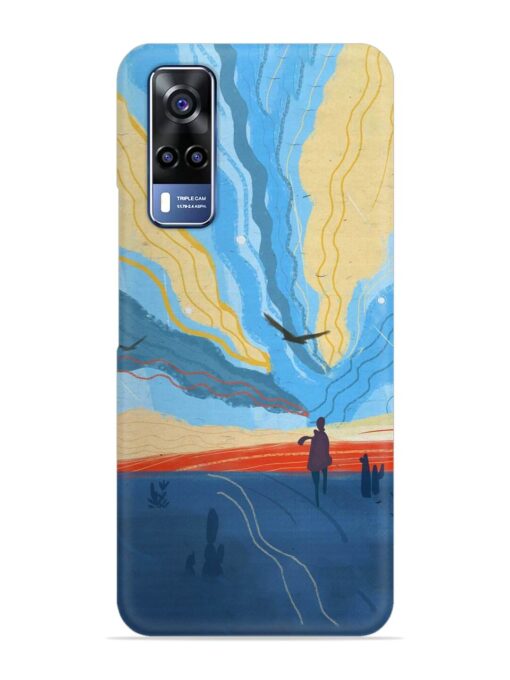 Minimal Abstract Landscape Snap Case for Vivo Y31 Zapvi