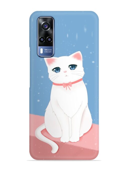 Cute White Cat Snap Case for Vivo Y31