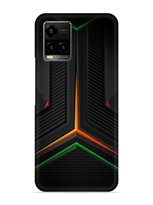 Orange Triangle Light Snap Case for Vivo Y33S Zapvi