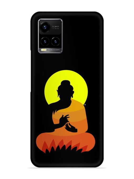 Buddha Art Black Snap Case for Vivo Y33S Zapvi