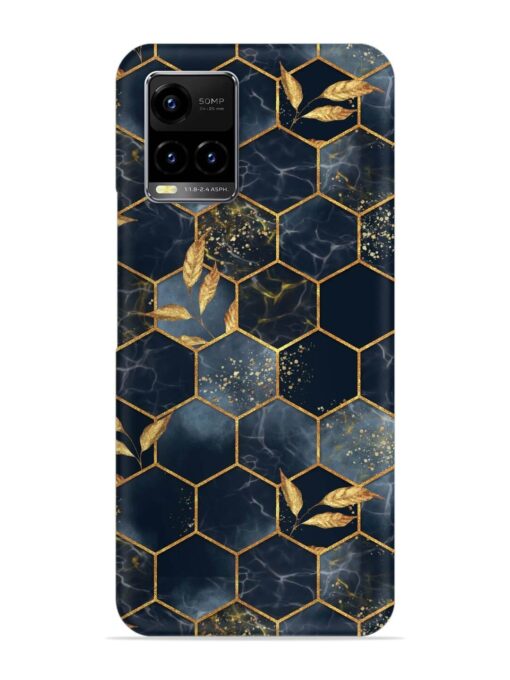 Marble Hexagon Seamless Snap Case for Vivo Y33S Zapvi