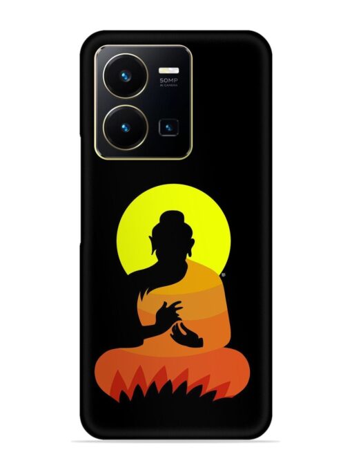 Buddha Art Black Snap Case for Vivo Y35 Zapvi