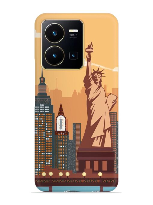 New York Statue Of Liberty Architectural Scenery Snap Case for Vivo Y35