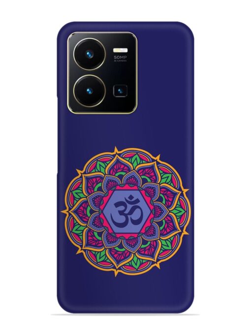 Om Mandala Art Blue Snap Case for Vivo Y35 Zapvi