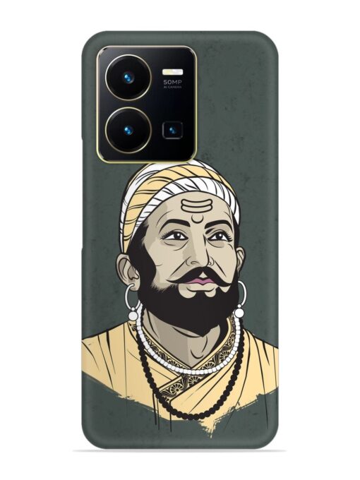 Shivaji Maharaj Vector Art Snap Case for Vivo Y35 Zapvi