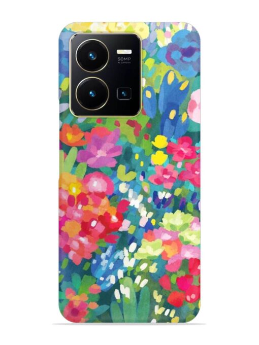 Watercolor Flower Art Snap Case for Vivo Y35 Zapvi