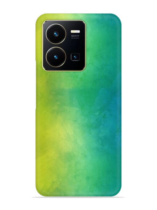 Yellow Green Gradient Snap Case for Vivo Y35 Zapvi