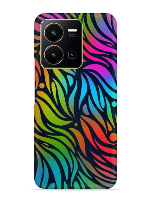 Abstract Leaf Design Snap Case for Vivo Y35 Zapvi