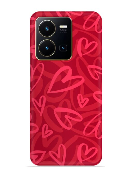 Seamless Romantic Pattern Snap Case for Vivo Y35 Zapvi