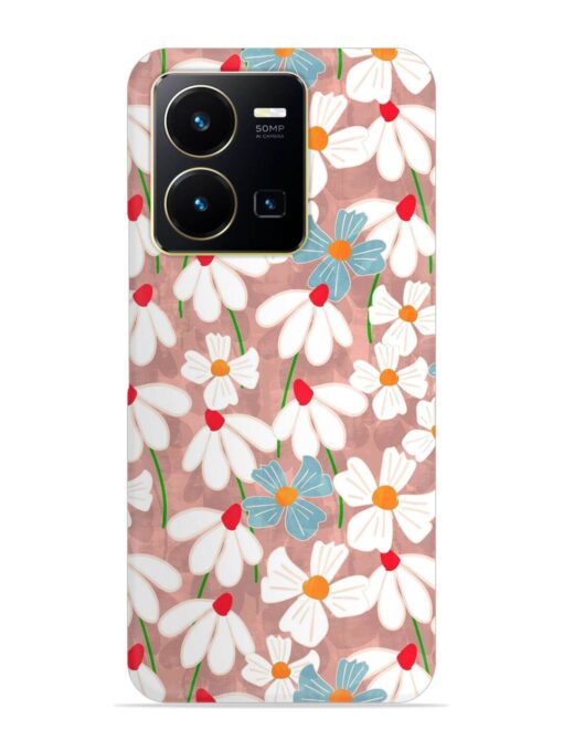 Abstract Petal Flowers Snap Case for Vivo Y35 Zapvi