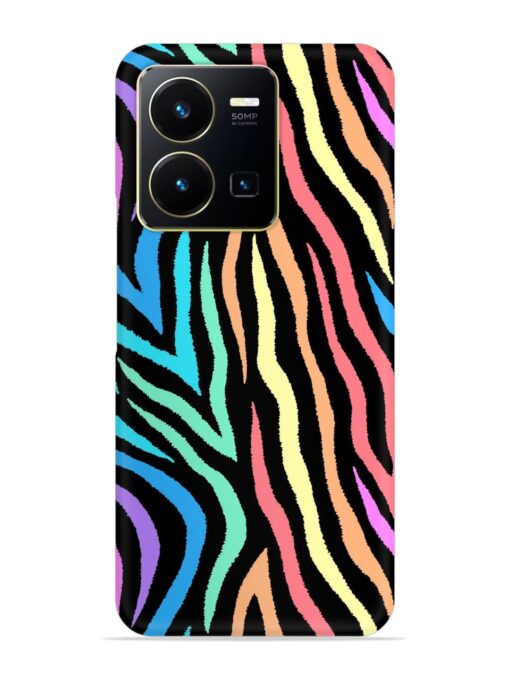 Colorful Abstract Zebra Snap Case for Vivo Y35 Zapvi