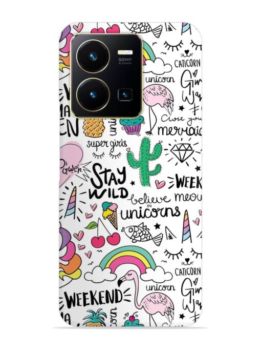 Unicorn Ice Cream Snap Case for Vivo Y35 Zapvi