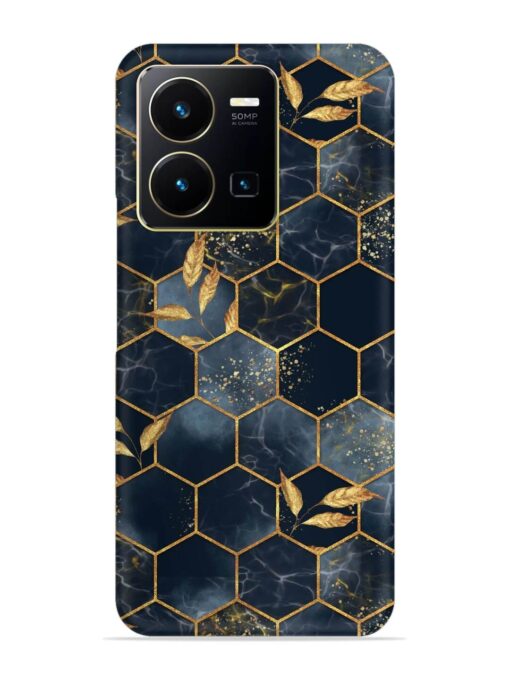 Marble Hexagon Seamless Snap Case for Vivo Y35 Zapvi