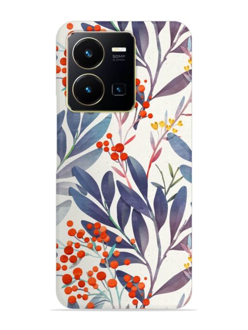 Seamless Floral Pattern Snap Case for Vivo Y35 Zapvi