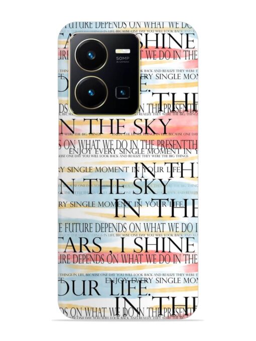 Seamless Slogans Pattern Snap Case for Vivo Y35 Zapvi