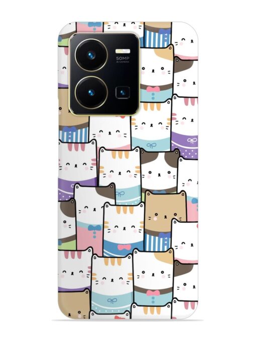 Cute Adorable Cat Snap Case for Vivo Y35 Zapvi