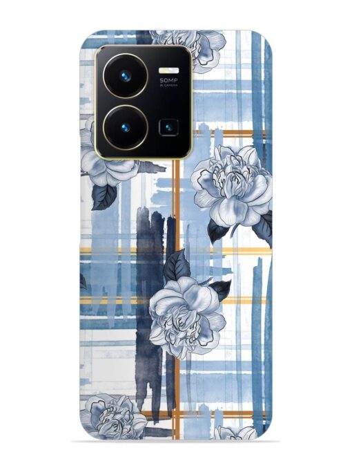 Watercolor Pattern Rose Snap Case for Vivo Y35 Zapvi