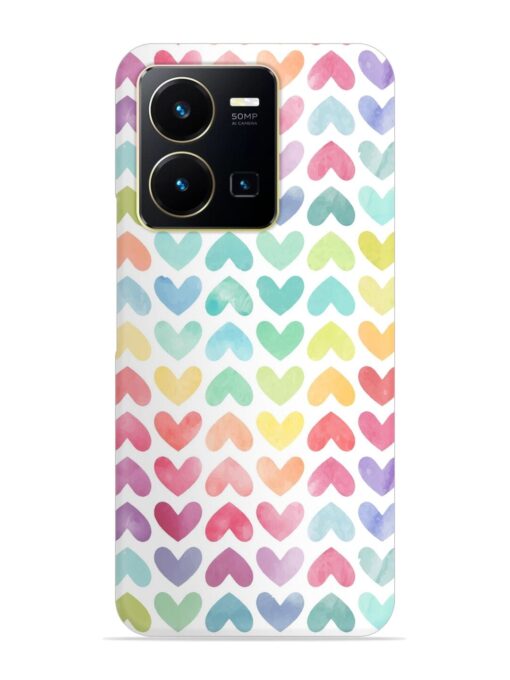 Seamless Colorful Watercolor Snap Case for Vivo Y35 Zapvi