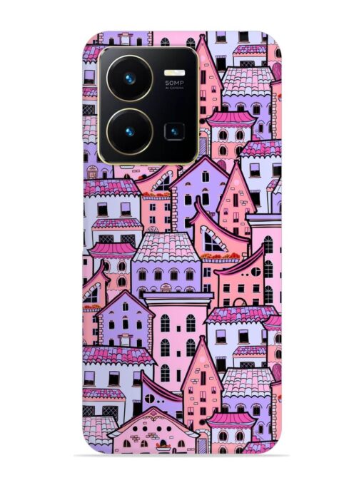 Seamless Pattern Houses Snap Case for Vivo Y35 Zapvi