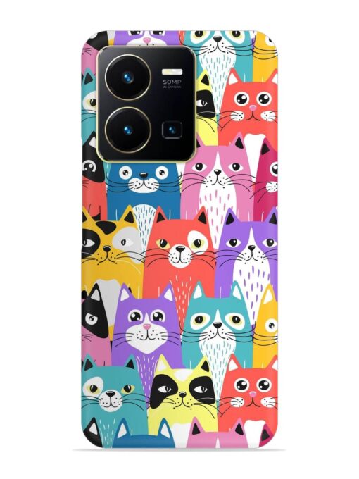 Funny Cartoon Cats Snap Case for Vivo Y35