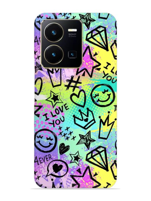 Bright Seamless Pattern Snap Case for Vivo Y35 Zapvi