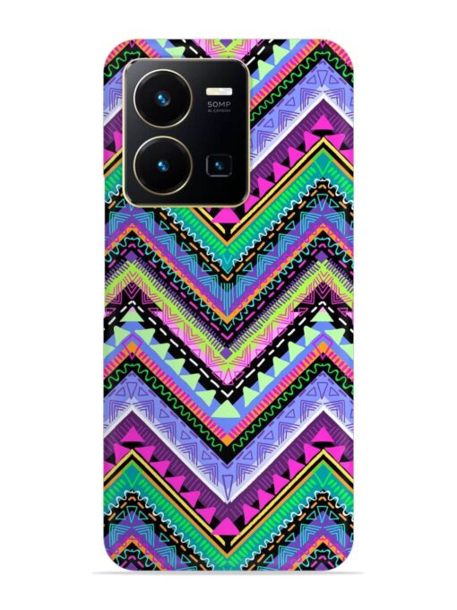 Tribal Aztec Print Snap Case for Vivo Y35 Zapvi