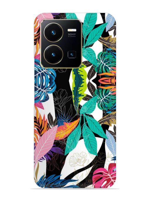 Floral Pattern Bright Snap Case for Vivo Y35 Zapvi