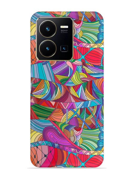 Seamless Patterns Hand Drawn Snap Case for Vivo Y35 Zapvi