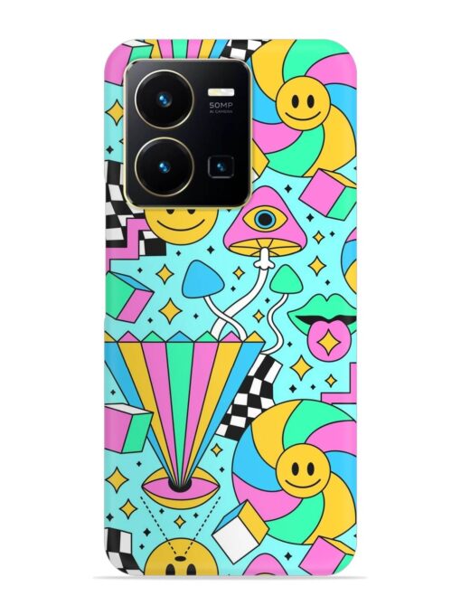 Trippy Rainbow 60S Snap Case for Vivo Y35 Zapvi