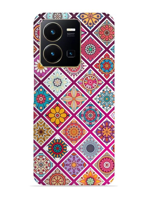 Seamless Tile Pattern Snap Case for Vivo Y35 Zapvi