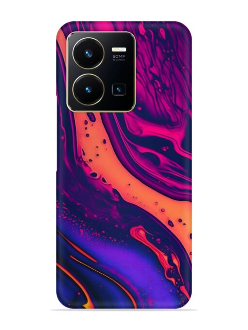 Fluid Blue Pink Art Snap Case for Vivo Y35