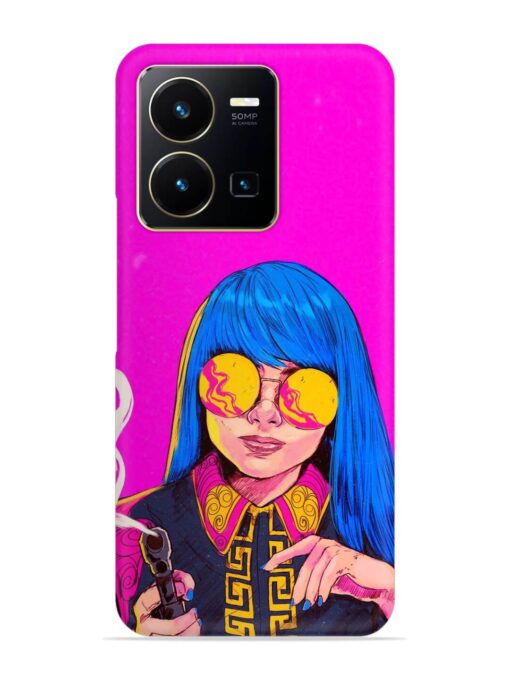 Aesthetic Anime Girl Snap Case for Vivo Y35